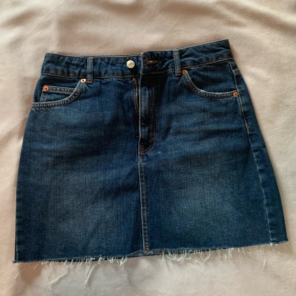 TOPSHOP MOTO DENIM SKIRT - Picture 1 of 7